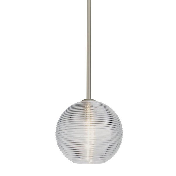 Besa Lighting Kristall 8 Cord Pendant, Clear, Satin Nickel Finish, 1x60W Incandescent 1TT-461600-SN - main